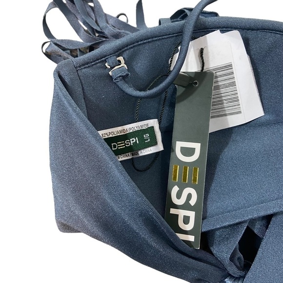 Despi Aruba Fringe Bandeau Halter Bikini Top NWT - Picture 4 of 5